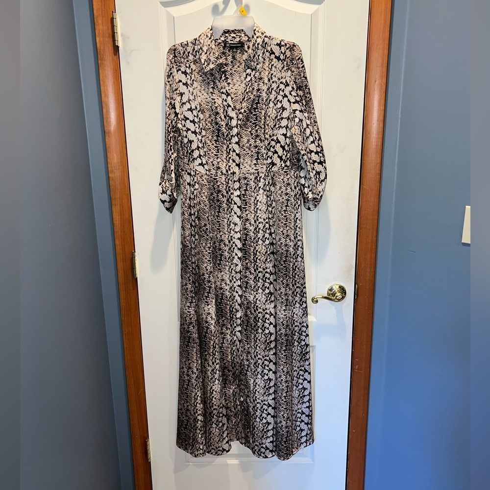 Python print floor length maxi dress (comes with printed waist tie)